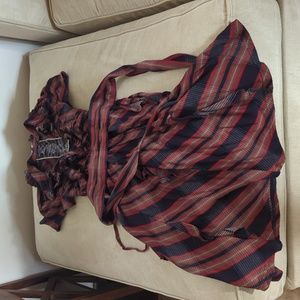 LAMB plaid wrap dress